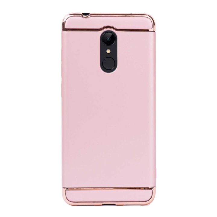 Luxus 3 részes tok/tok Xiaomi Redmi 5 telefonhoz, kemény, magas védelem, rózsarany