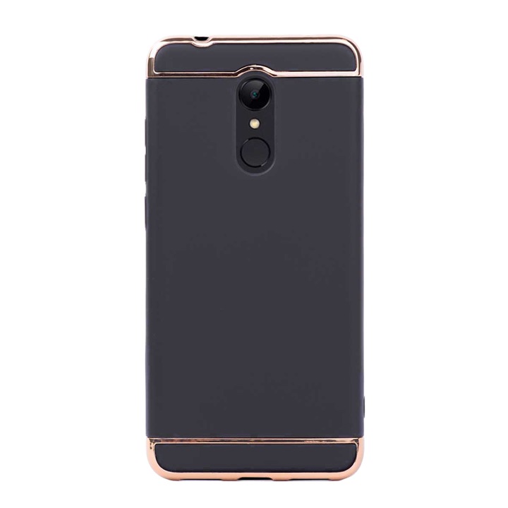 Luxus 3 részes tok, Xiaomi Redmi 5-höz, Kemény, Magas védelem, Fekete