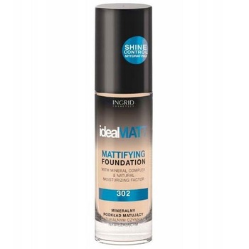 Fond de ten mat cu minerale, Ingrid Ideal MATT - 302 Light Sun, 30 ml Fond de ten mat cu minerale, Ingrid Ideal MATT - 302 Light Sun, 30 ml
