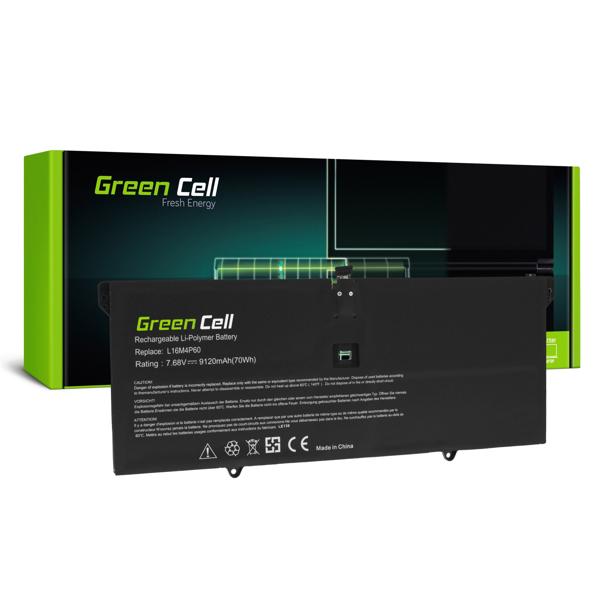 Baterie laptop L16C4P61 L16M4P60 pentru Lenovo Yoga 920-13IKB acumulator marca Green Cell