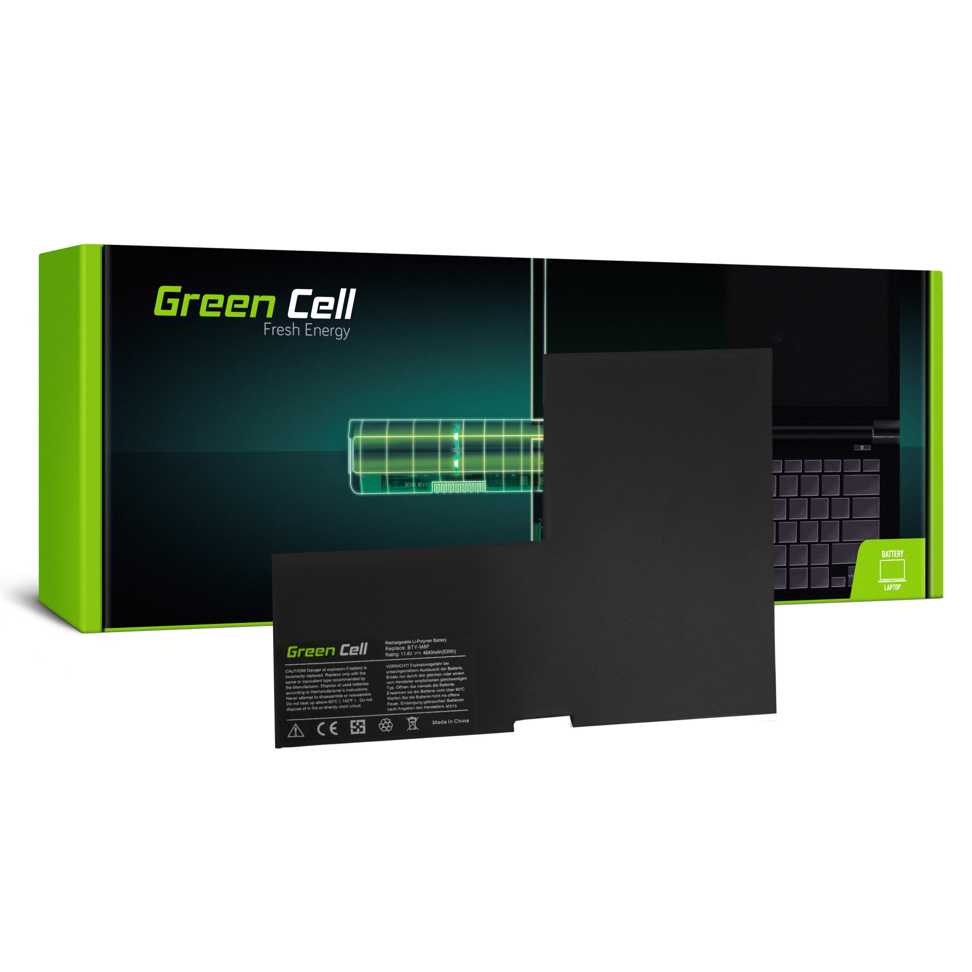 Baterie laptop BTY-M6F pentru MSI (4640mAh 11.4V) acumulator marca Green Cell®
