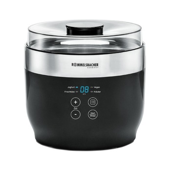 Aparat pentru preparare iaurt si branza, fara BPA, 4 programe presetate, afisare LED, Touch Control, Rommelsbacher, JG80 Aparat pentru preparare iaurt si branza, fara BPA, 4 programe presetate, afisare LED, Touch Control, Rommelsbacher, JG80