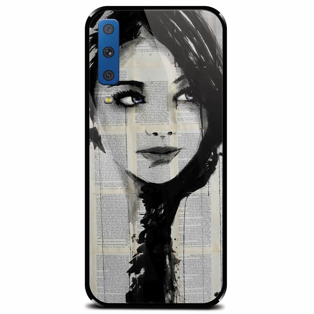 Husa din sticla securizata pentru Samsung Galaxy A7 (2018), Blue Eyes