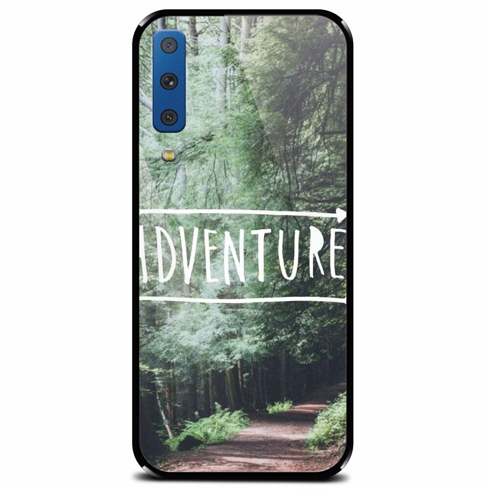 Husa din sticla securizata pentru Samsung Galaxy A7 (2018), Adventure Forest Path