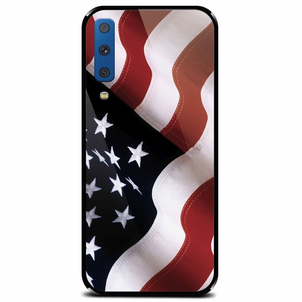 Husa din sticla securizata pentru Samsung Galaxy A7 (2018), American