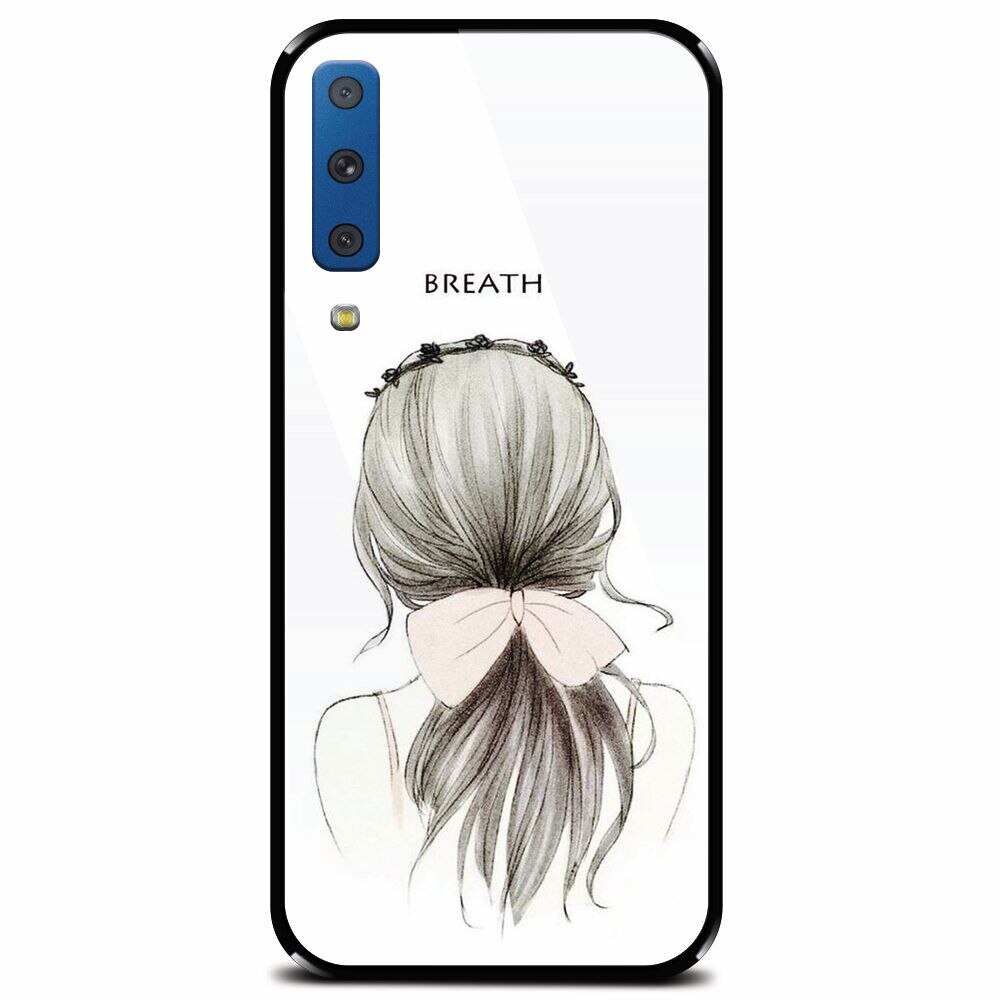Husa din sticla securizata pentru Samsung Galaxy A7 (2018), Breath
