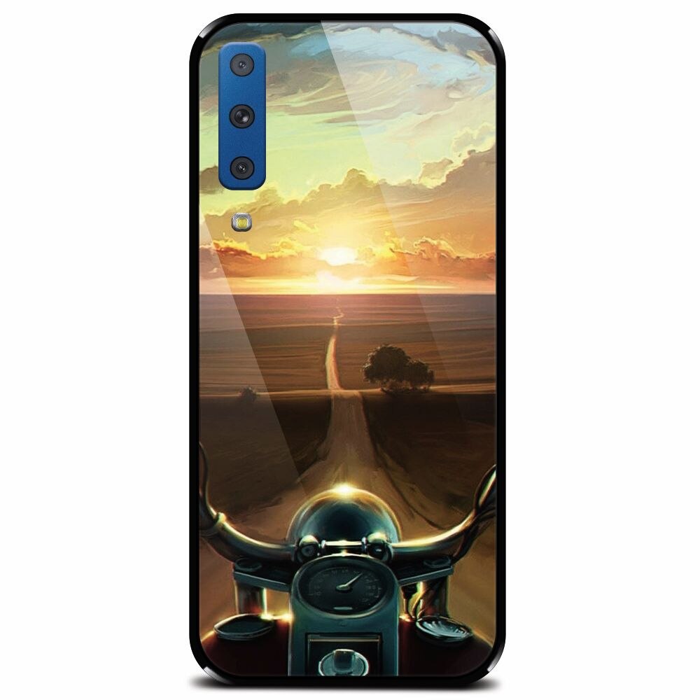 Husa din sticla securizata pentru Samsung Galaxy A7 (2018), Country Road
