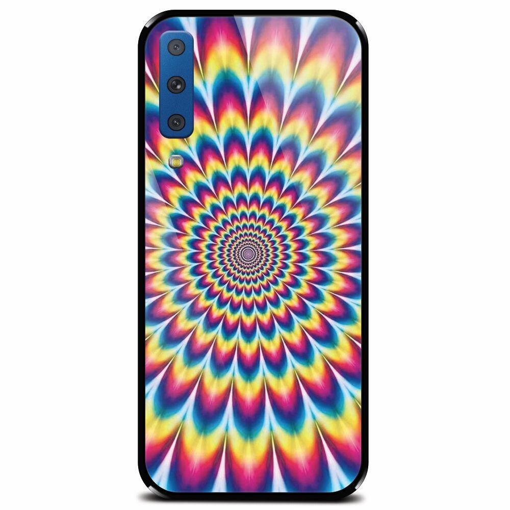 Husa din sticla securizata pentru Samsung Galaxy A7 (2018), Hurts My Eyes