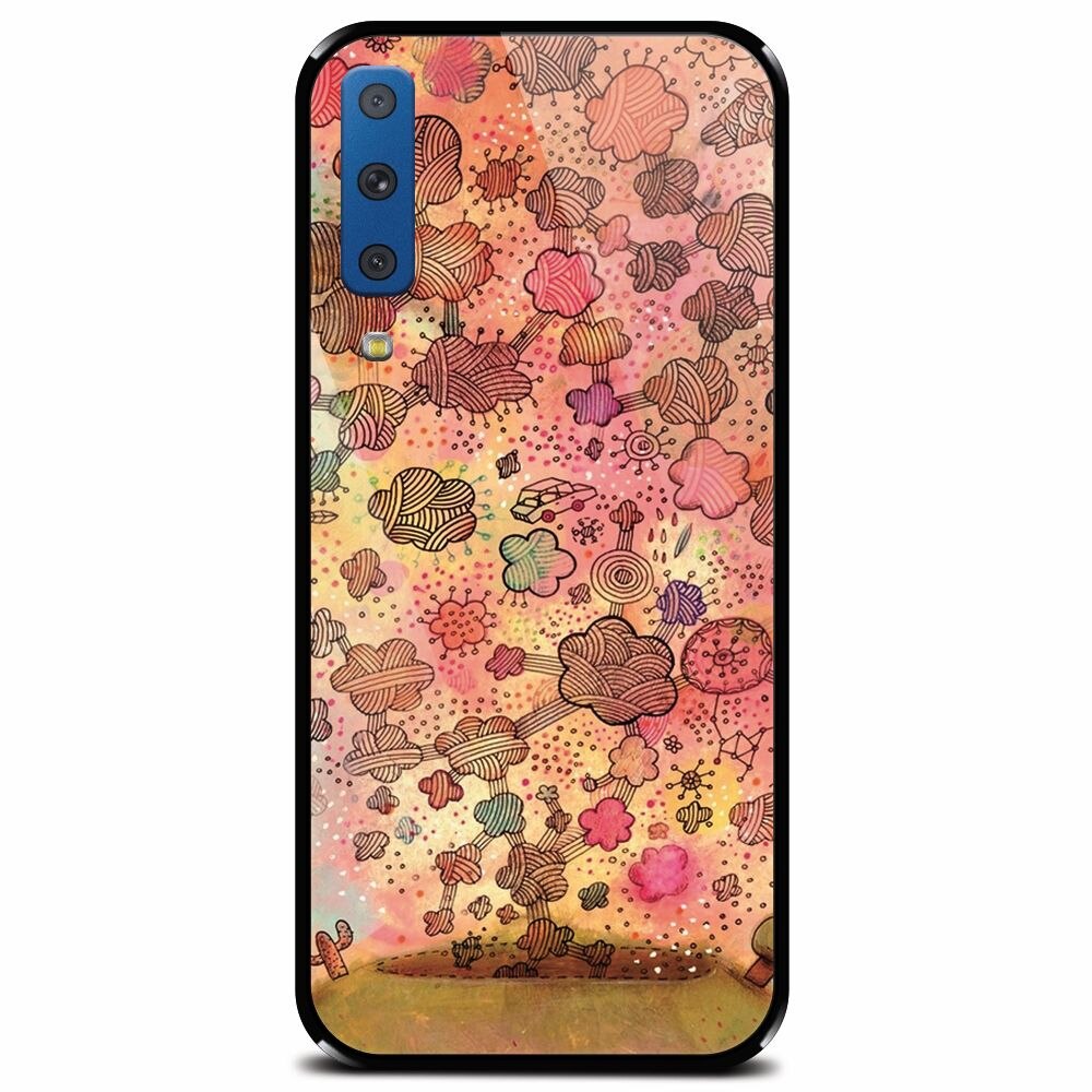 Husa din sticla securizata pentru Samsung Galaxy A7 (2018), Girly X