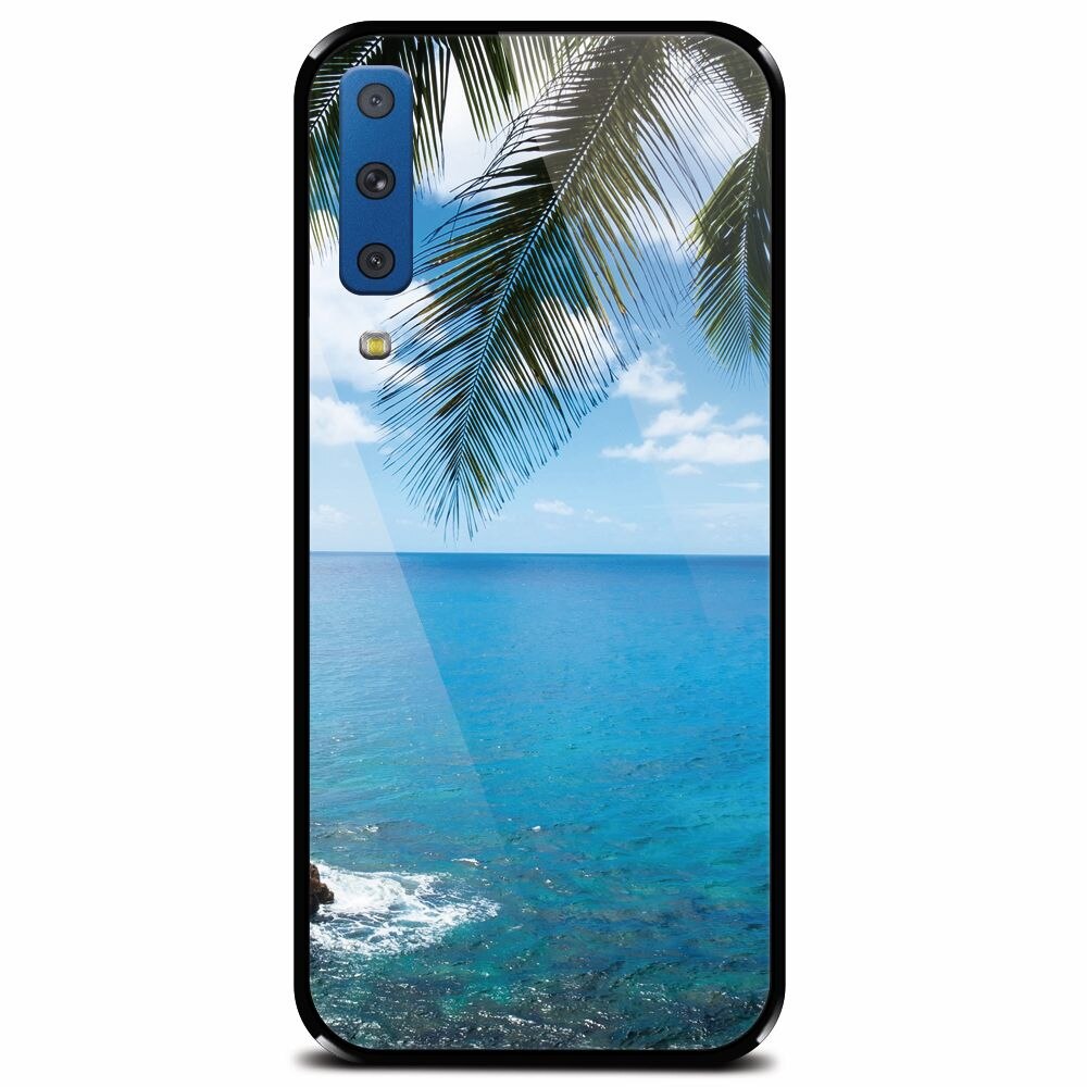 Husa din sticla securizata pentru Samsung Galaxy A7 (2018), Coastline
