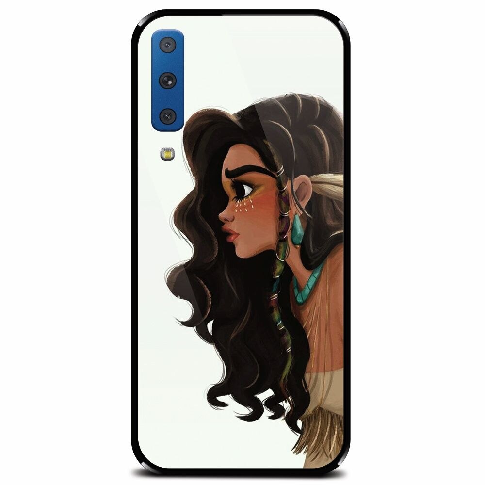 Husa din sticla securizata pentru Samsung Galaxy A7 (2018), Indian Girl