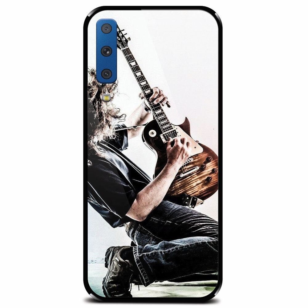 Husa din sticla securizata pentru Samsung Galaxy A7 (2018), Rock Star
