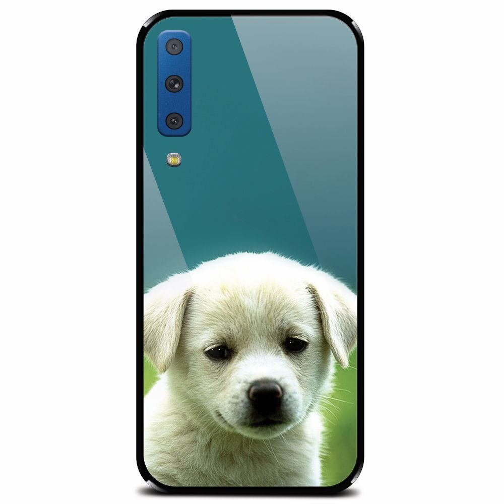 Husa din sticla securizata pentru Samsung Galaxy A7 (2018), Puppy Style