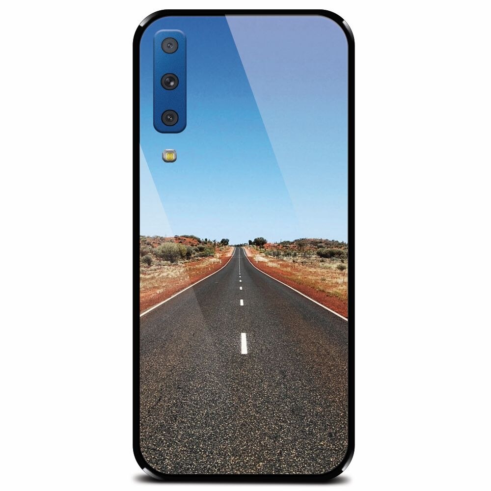 Husa din sticla securizata pentru Samsung Galaxy A7 (2018), Road To Future