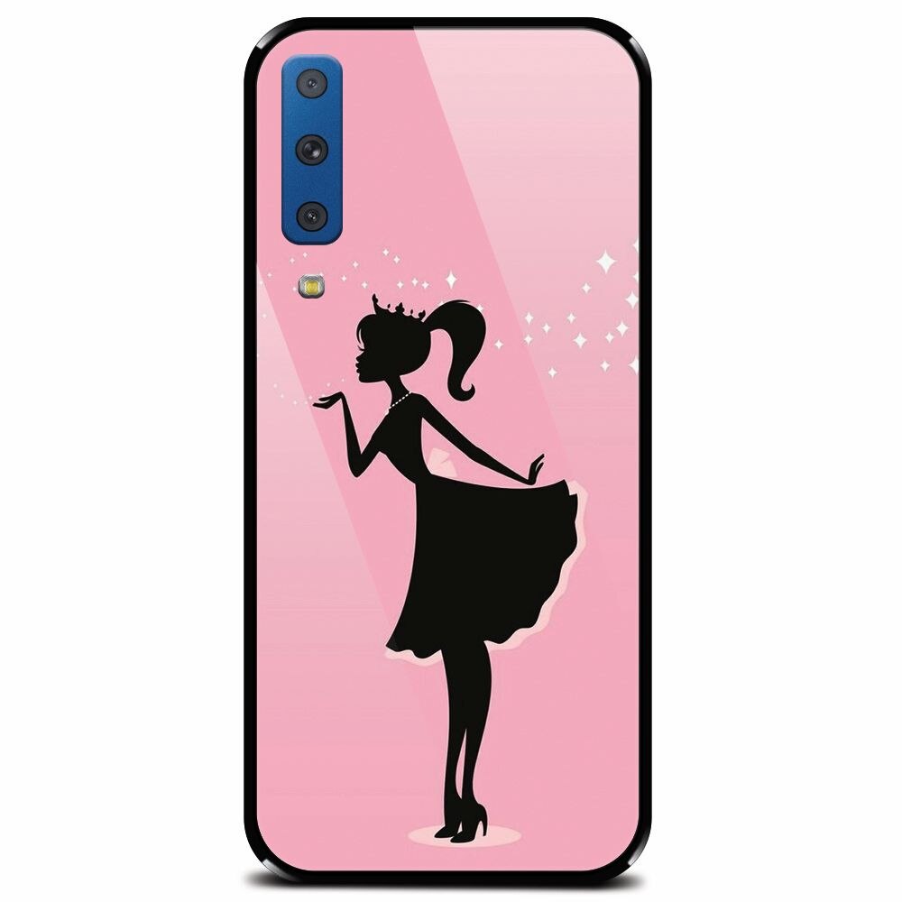 Husa din sticla securizata pentru Samsung Galaxy A7 (2018), Princess 2