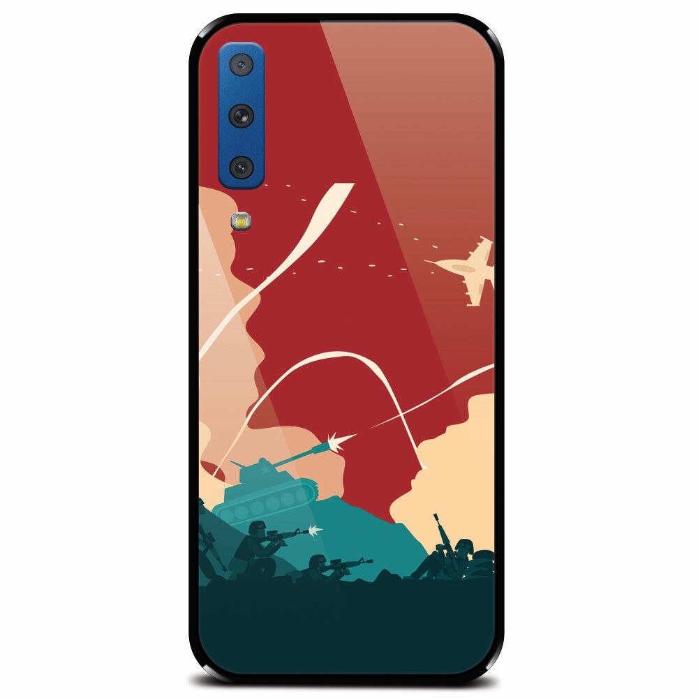 Husa din sticla securizata pentru Samsung Galaxy A7 (2018), War