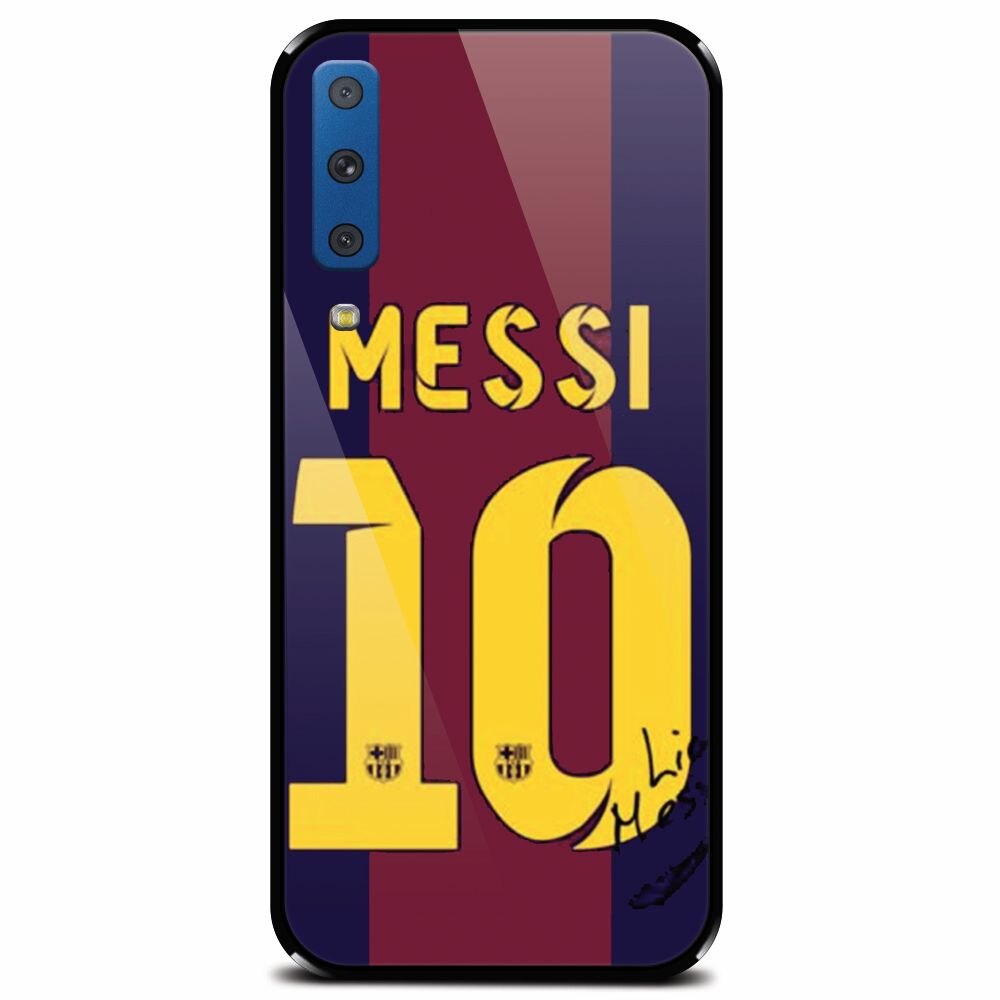 Husa din sticla securizata pentru Samsung Galaxy A7 (2018), Messi 0