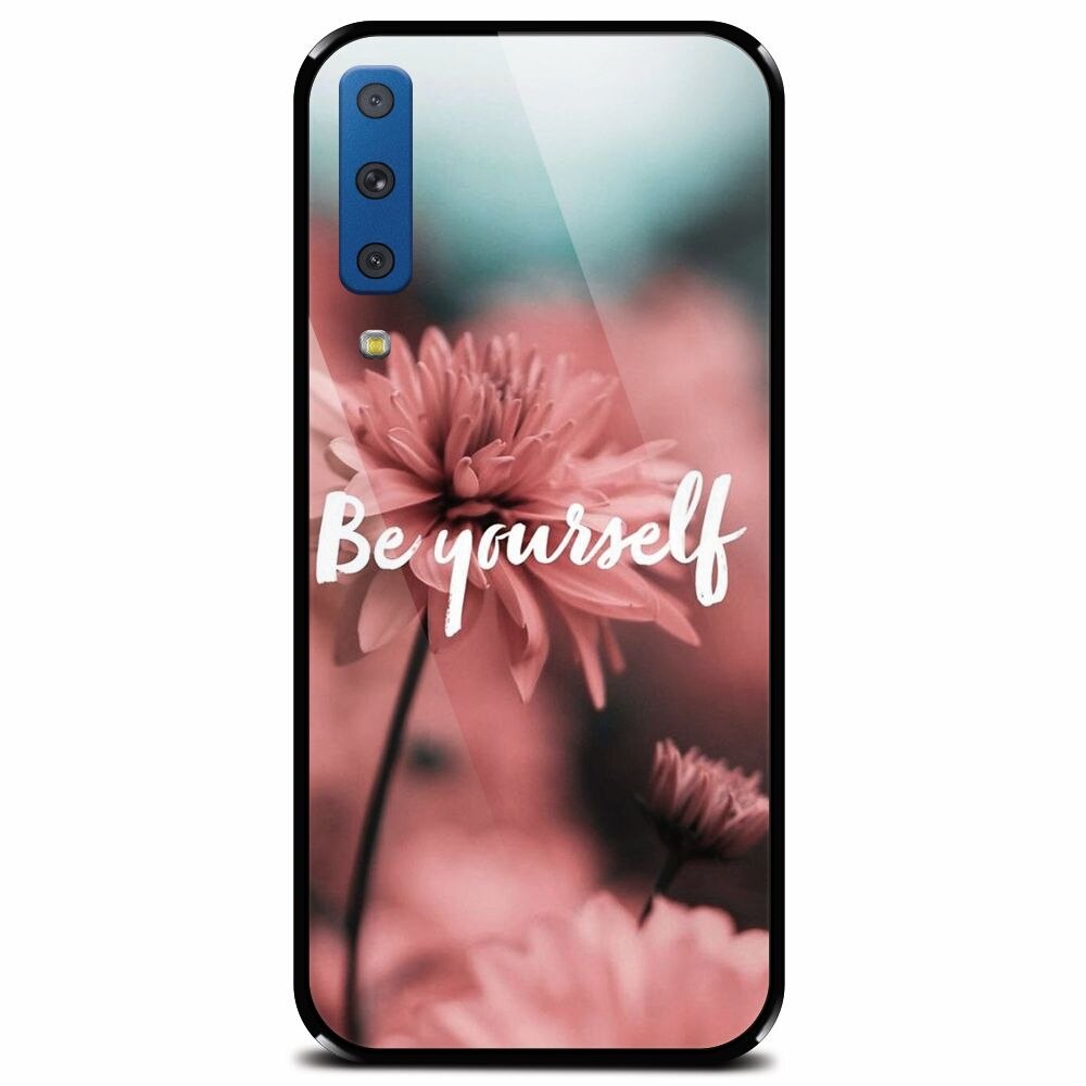 Husa din sticla securizata pentru Samsung Galaxy A7 (2018), Be Yourself