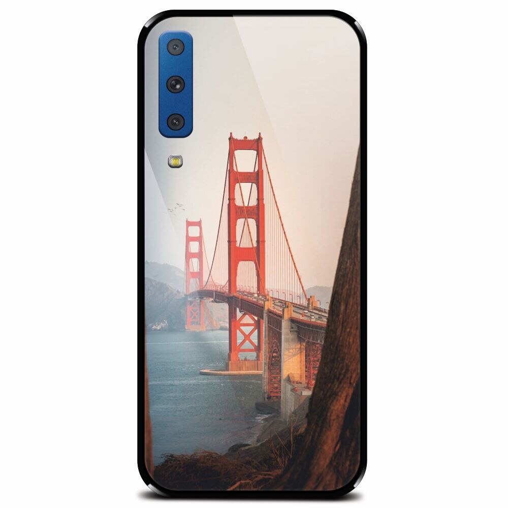 Husa din sticla securizata pentru Samsung Galaxy A7 (2018), Bridge