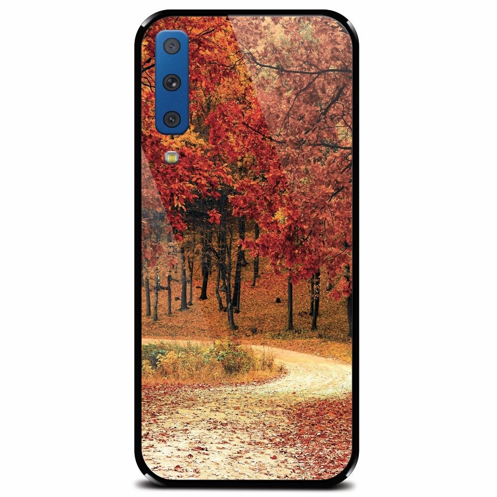 Husa din sticla securizata pentru Samsung Galaxy A7 (2018), Autumn