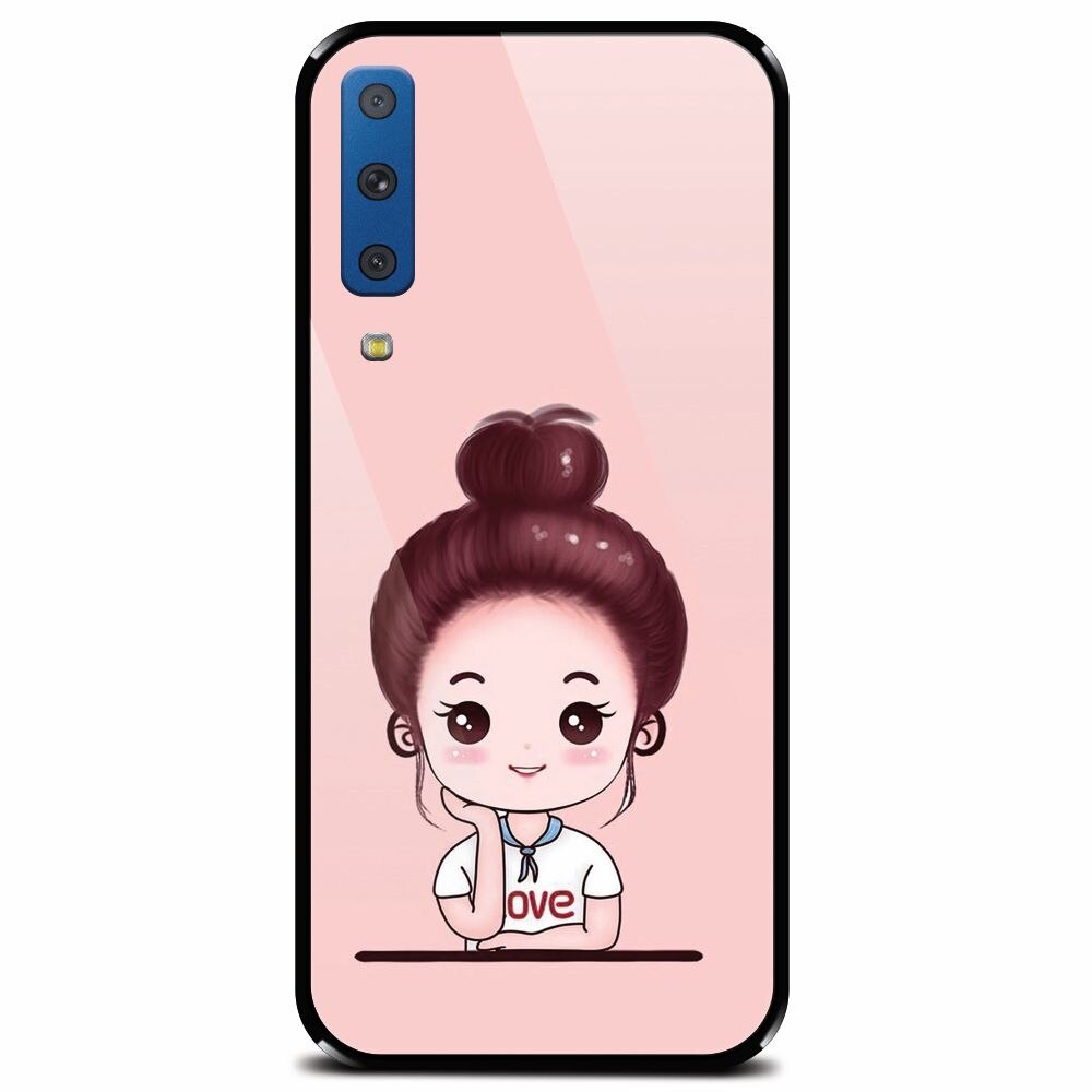 Husa din sticla securizata pentru Samsung Galaxy A7 (2018), Animasi