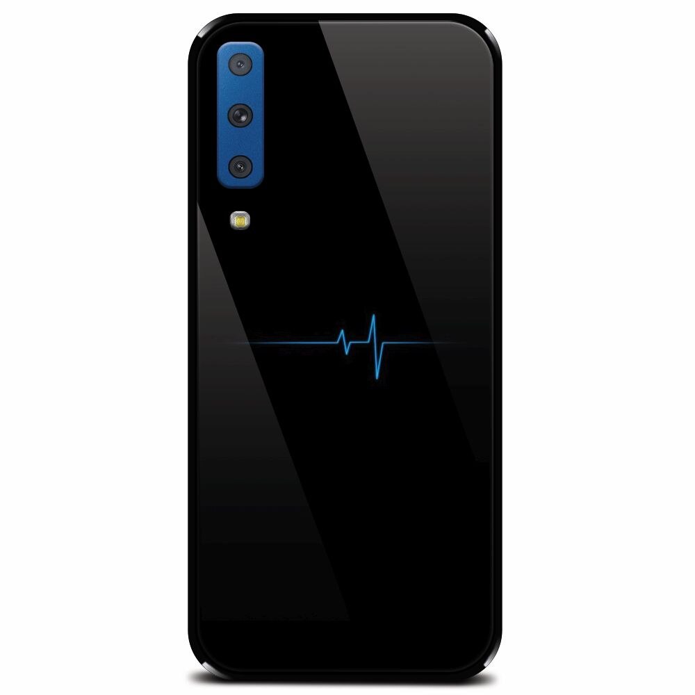Husa din sticla securizata pentru Samsung Galaxy A7 (2018), Heartbeat