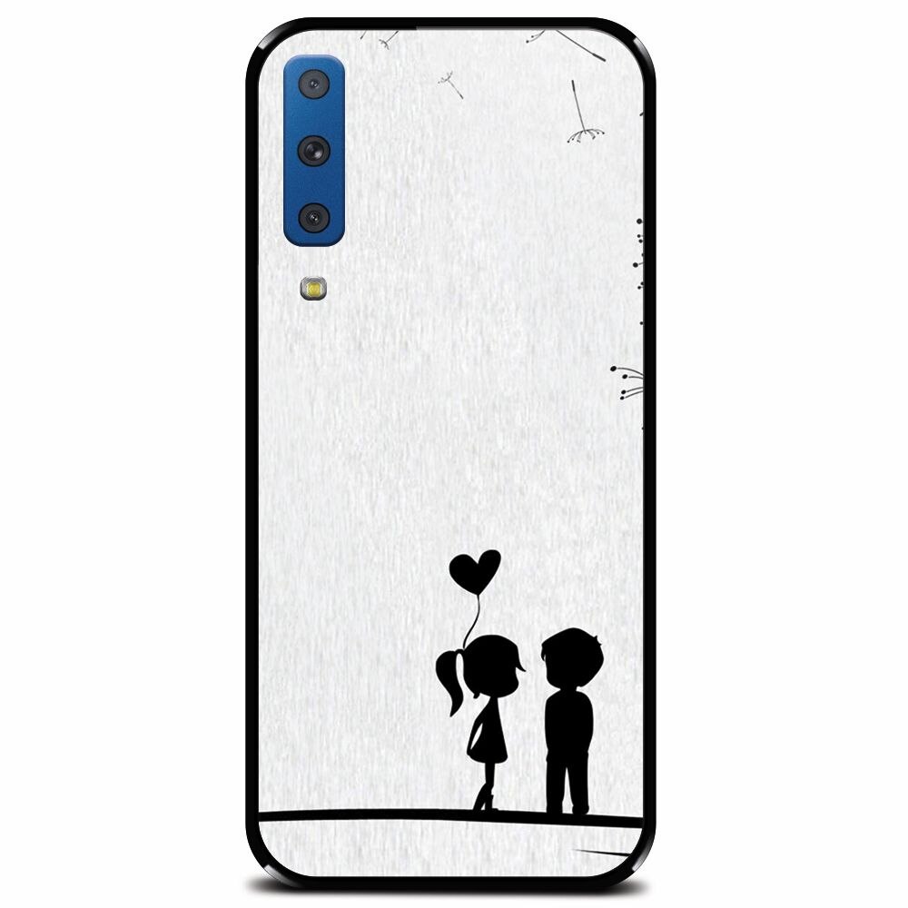 Husa din sticla securizata pentru Samsung Galaxy A7 (2018), In Love