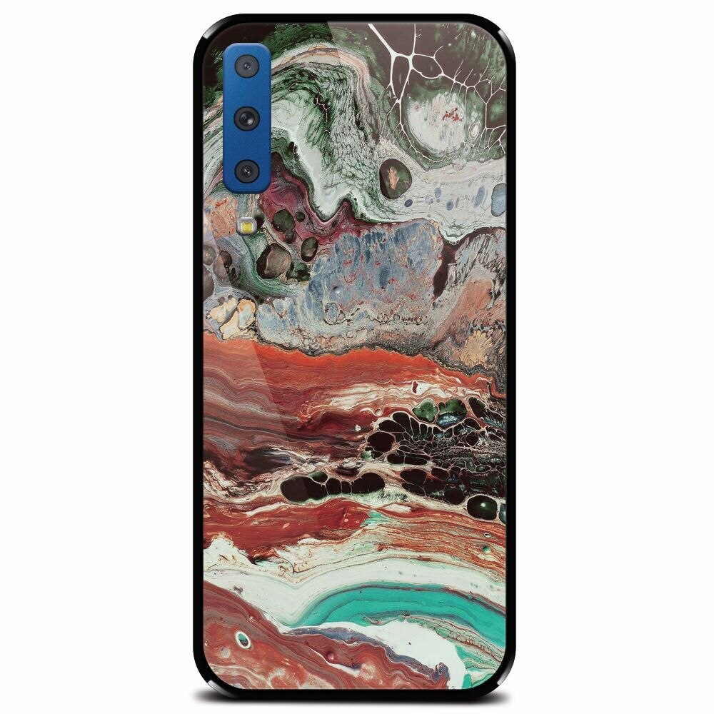 Husa din sticla securizata pentru Samsung Galaxy A7 (2018), Abstract 104