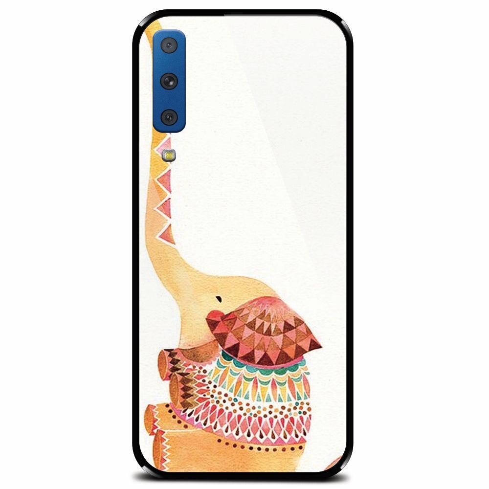 Husa din sticla securizata pentru Samsung Galaxy A7 (2018), Elephant