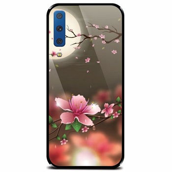 Husa din sticla securizata pentru Samsung Galaxy A7 (2018), Flowers 101 Husa din sticla securizata pentru Samsung Galaxy A7 (2018), Flowers 101