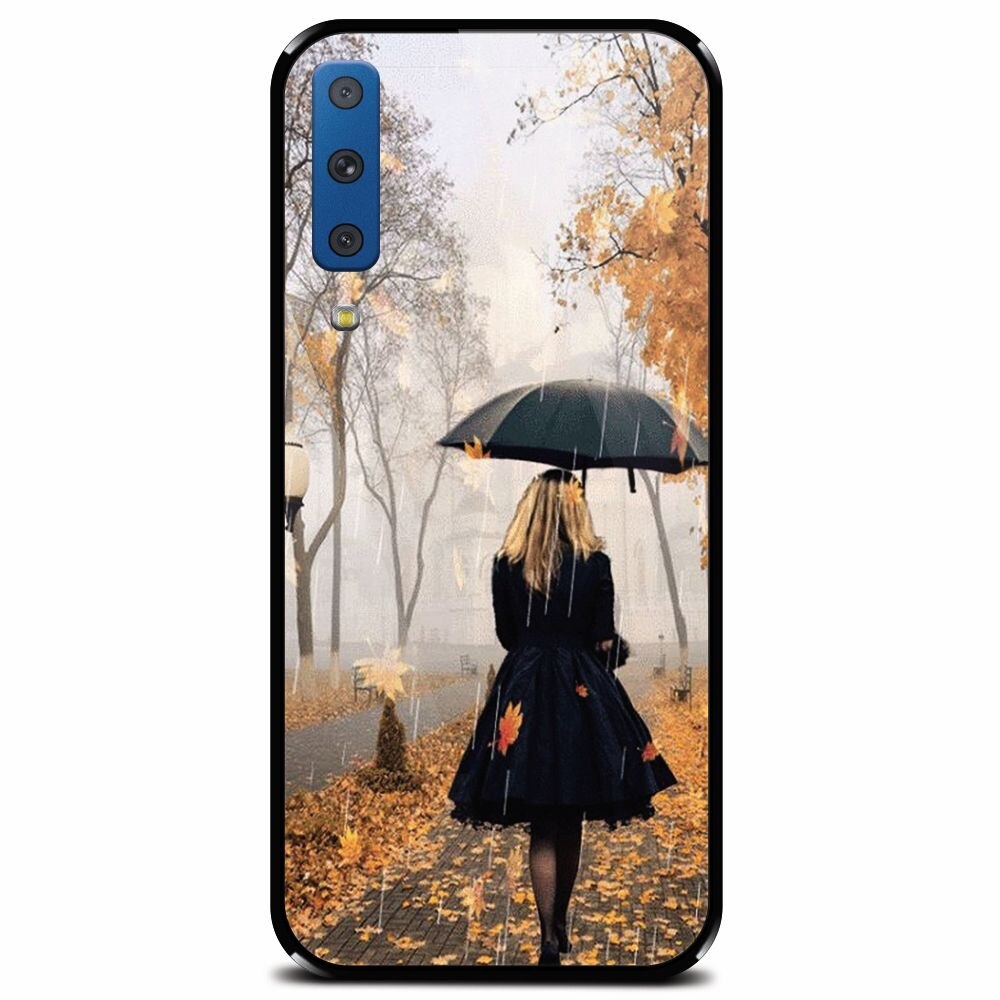 Husa din sticla securizata pentru Samsung Galaxy A7 (2018), Autum