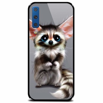 Husa din sticla securizata pentru Samsung Galaxy A7 (2018), Cute Animal 001 Husa din sticla securizata pentru Samsung Galaxy A7 (2018), Cute Animal 001