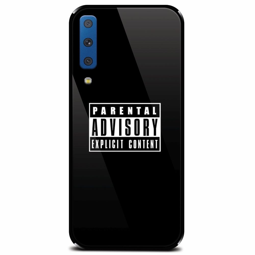 Husa din sticla securizata pentru Samsung Galaxy A7 (2018), Parental Advisory