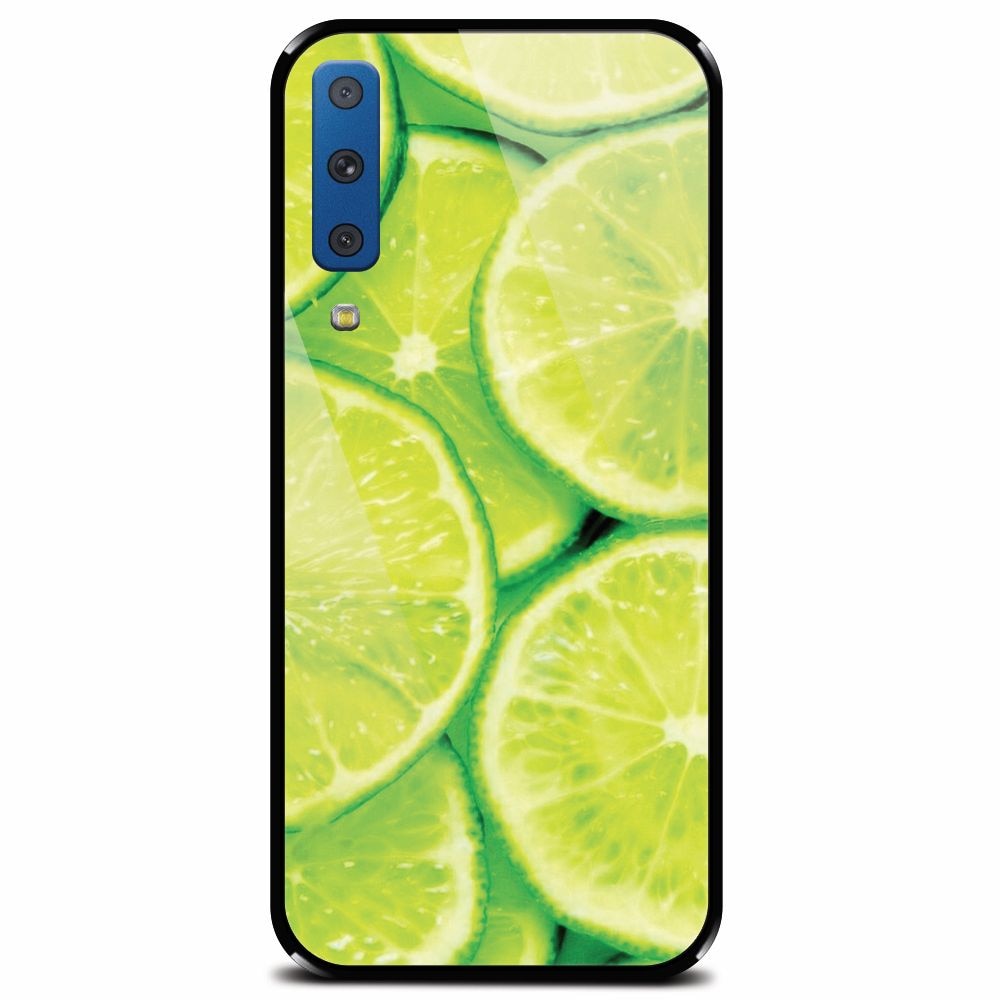 Husa din sticla securizata pentru Samsung Galaxy A7 (2018), Lime