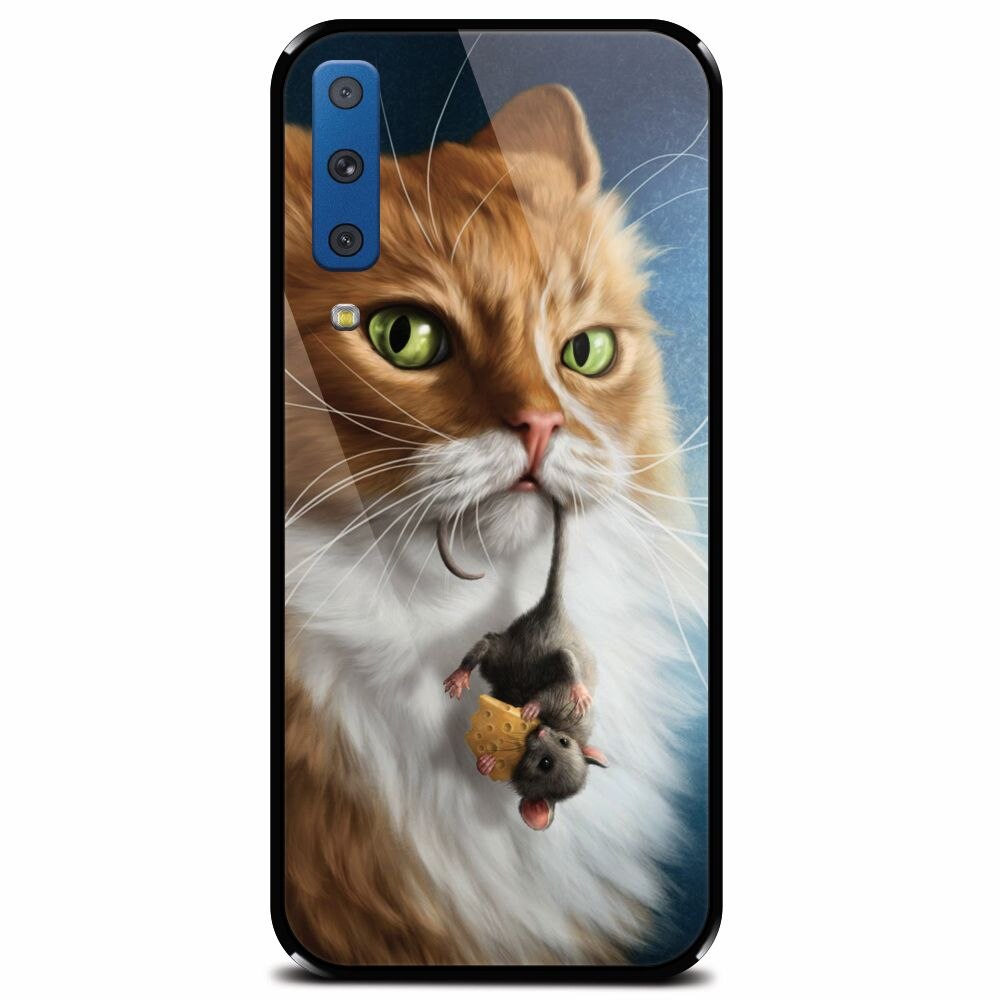 Husa din sticla securizata pentru Samsung Galaxy A7 (2018), Traieste Clipa