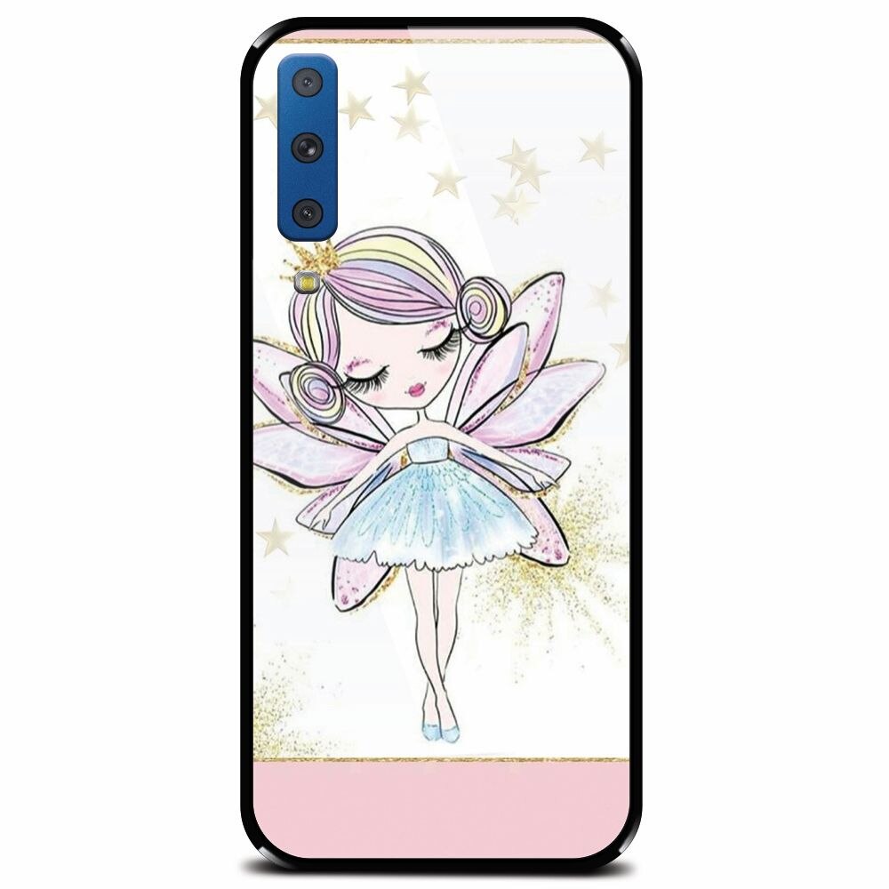 Husa din sticla securizata pentru Samsung Galaxy A7 (2018), Fairy Girl