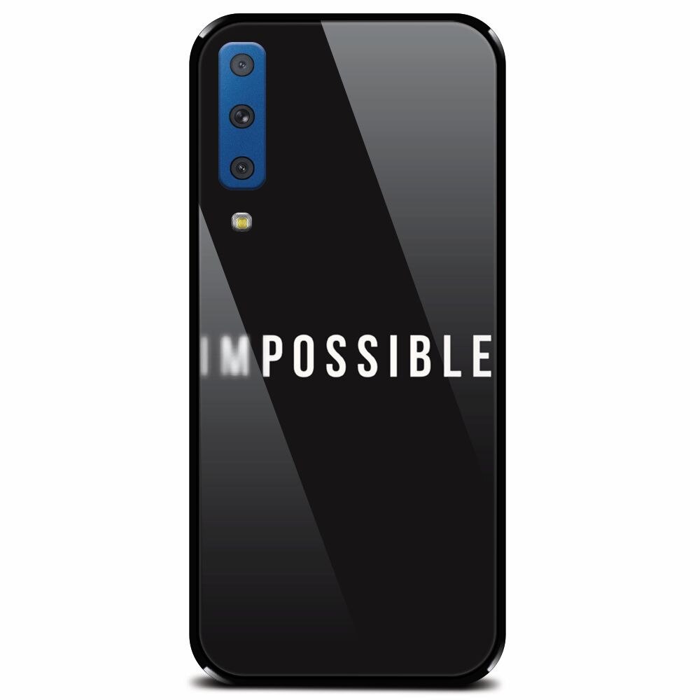Husa din sticla securizata pentru Samsung Galaxy A7 (2018), Impossible
