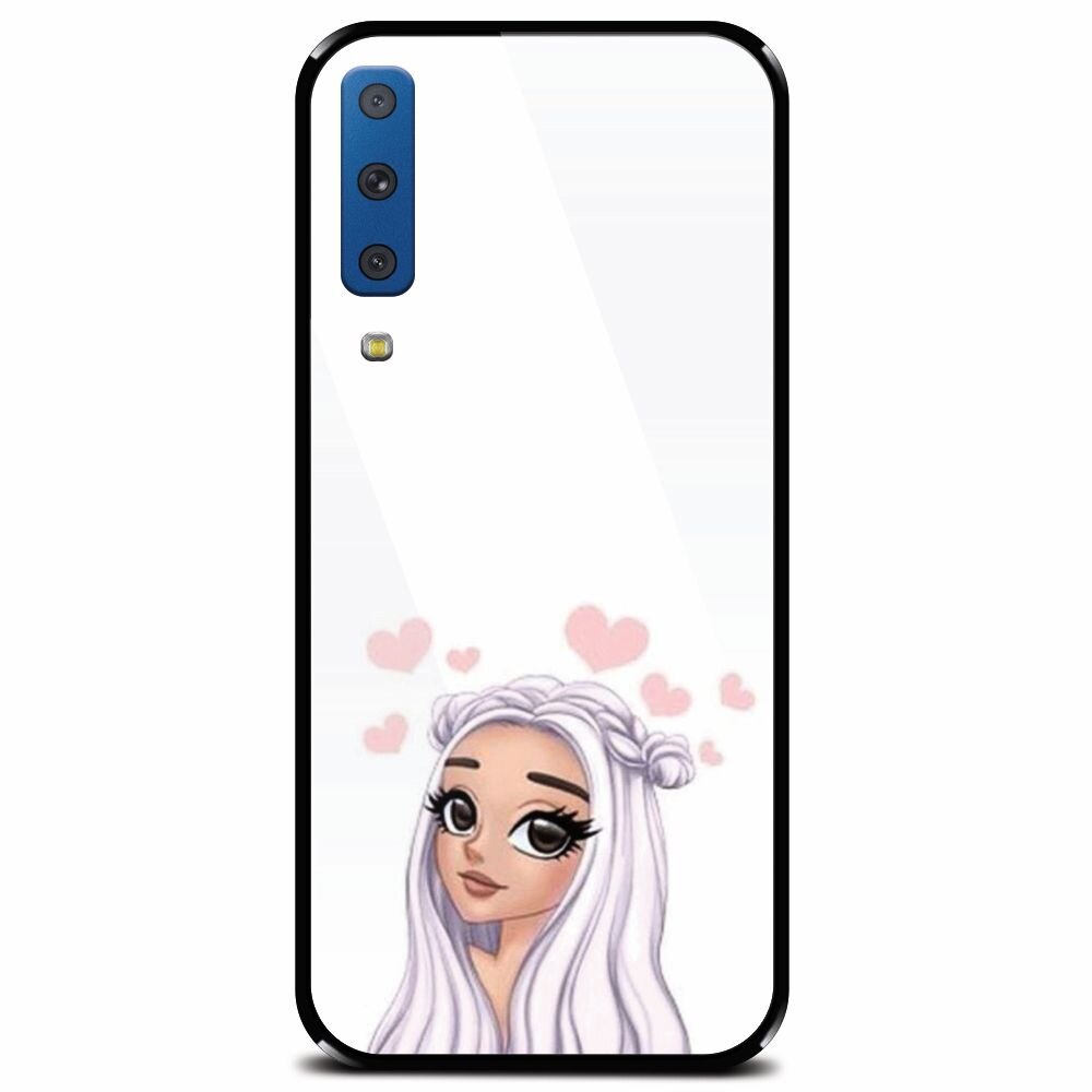 Husa din sticla securizata pentru Samsung Galaxy A7 (2018), Beauty Girl