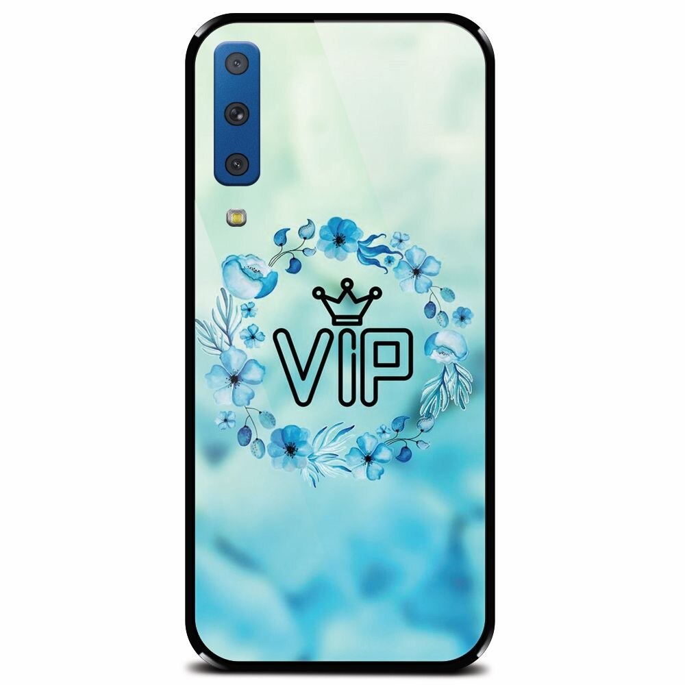 Husa din sticla securizata pentru Samsung Galaxy A7 (2018), VIP Qeen