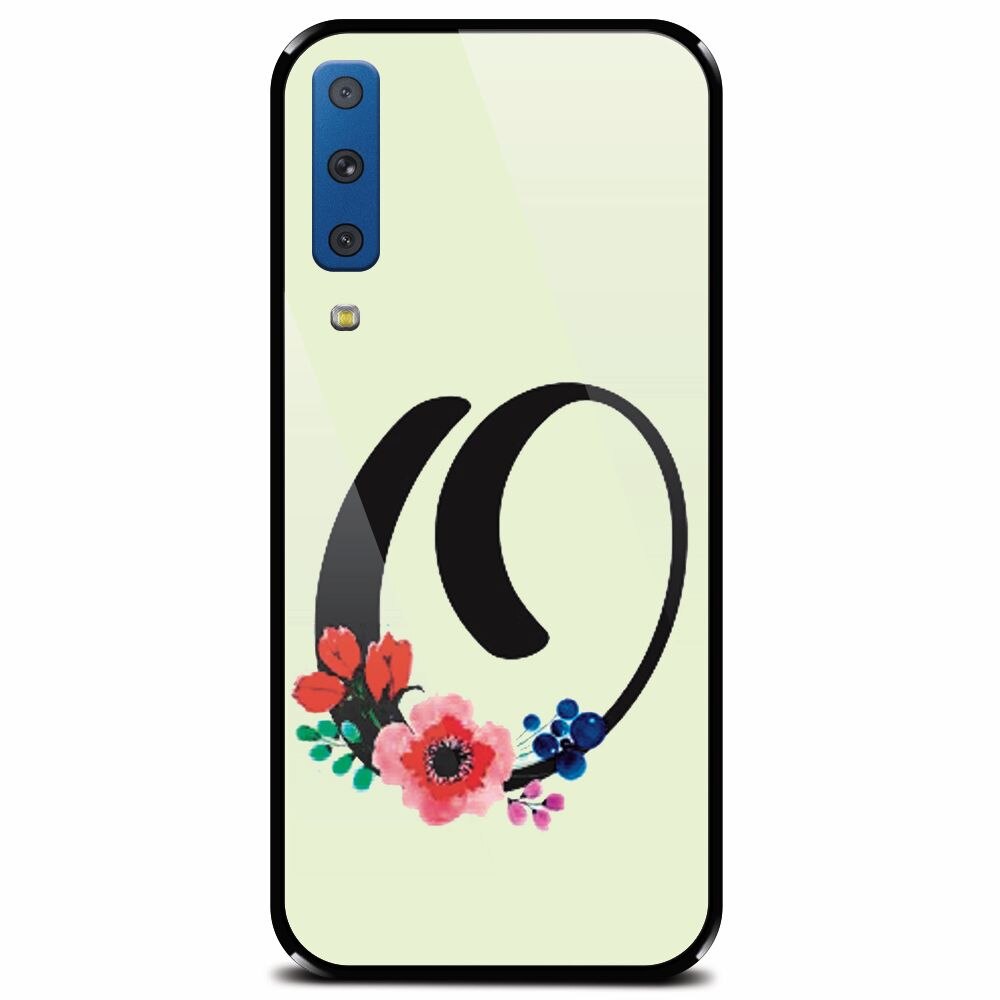 Husa din sticla securizata pentru Samsung Galaxy A7 (2018), Litera O