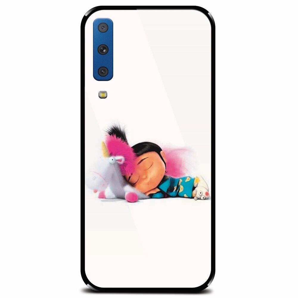 Husa din sticla securizata pentru Samsung Galaxy A7 (2018), Cute Pony Love