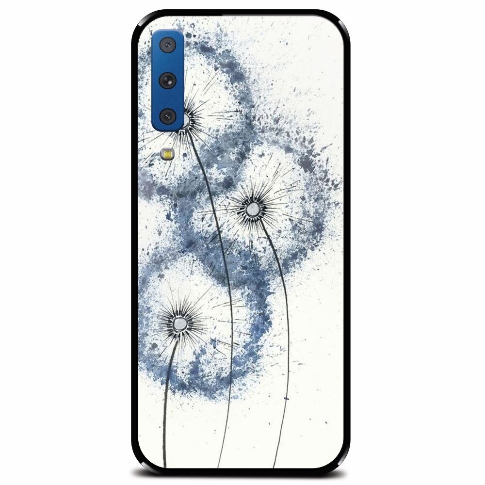 Husa din sticla securizata pentru Samsung Galaxy A7 (2018), Dandelion