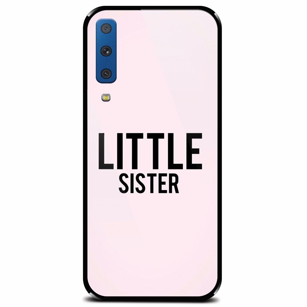 Husa din sticla securizata pentru Samsung Galaxy A7 (2018), Little Sister