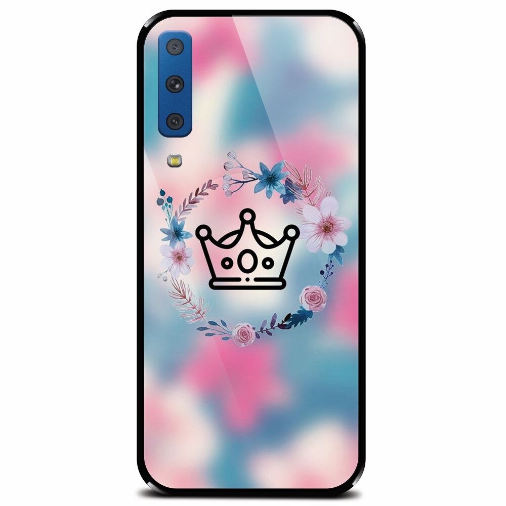 Husa din sticla securizata pentru Samsung Galaxy A7 (2018), Qeen
