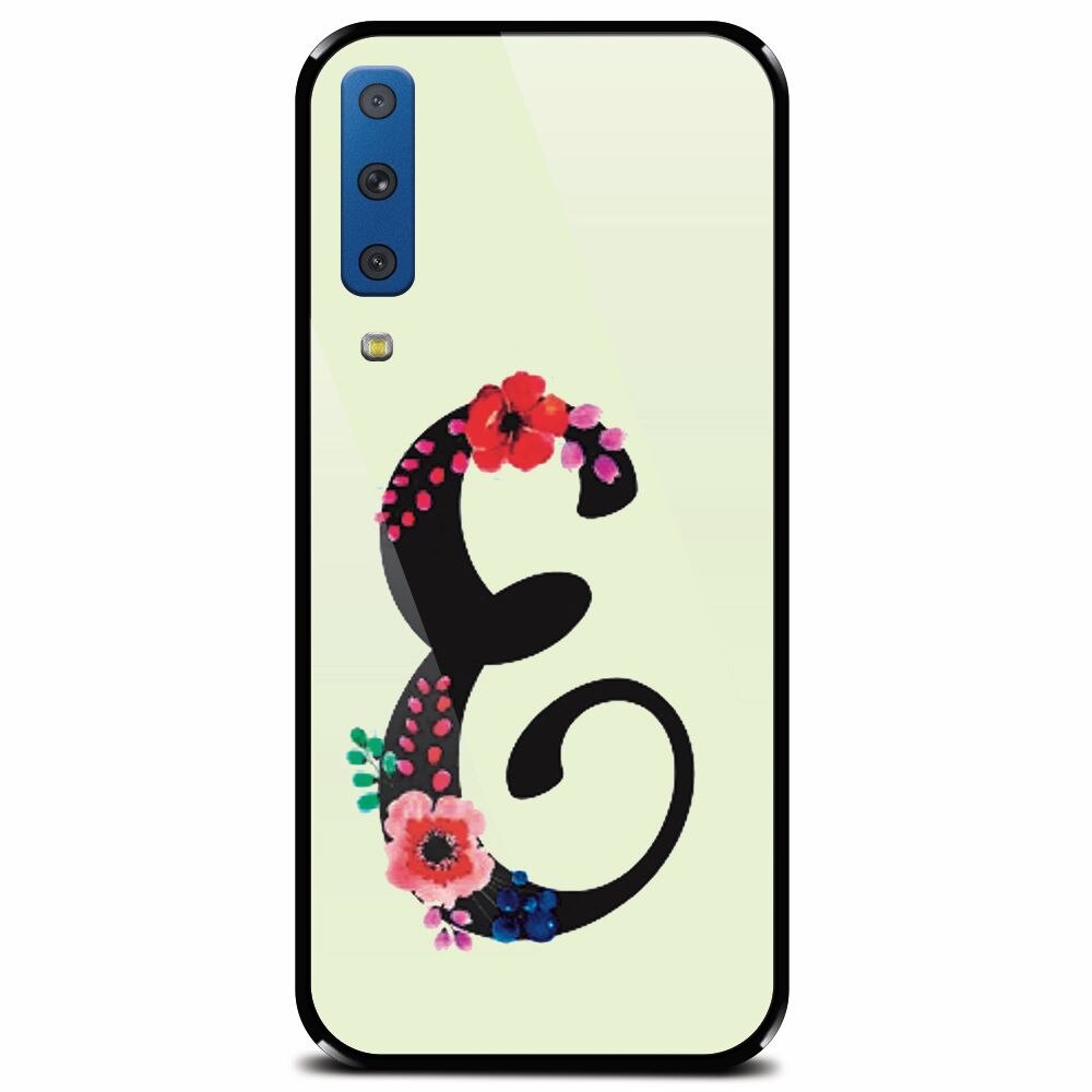 Husa din sticla securizata pentru Samsung Galaxy A7 (2018), Litera E