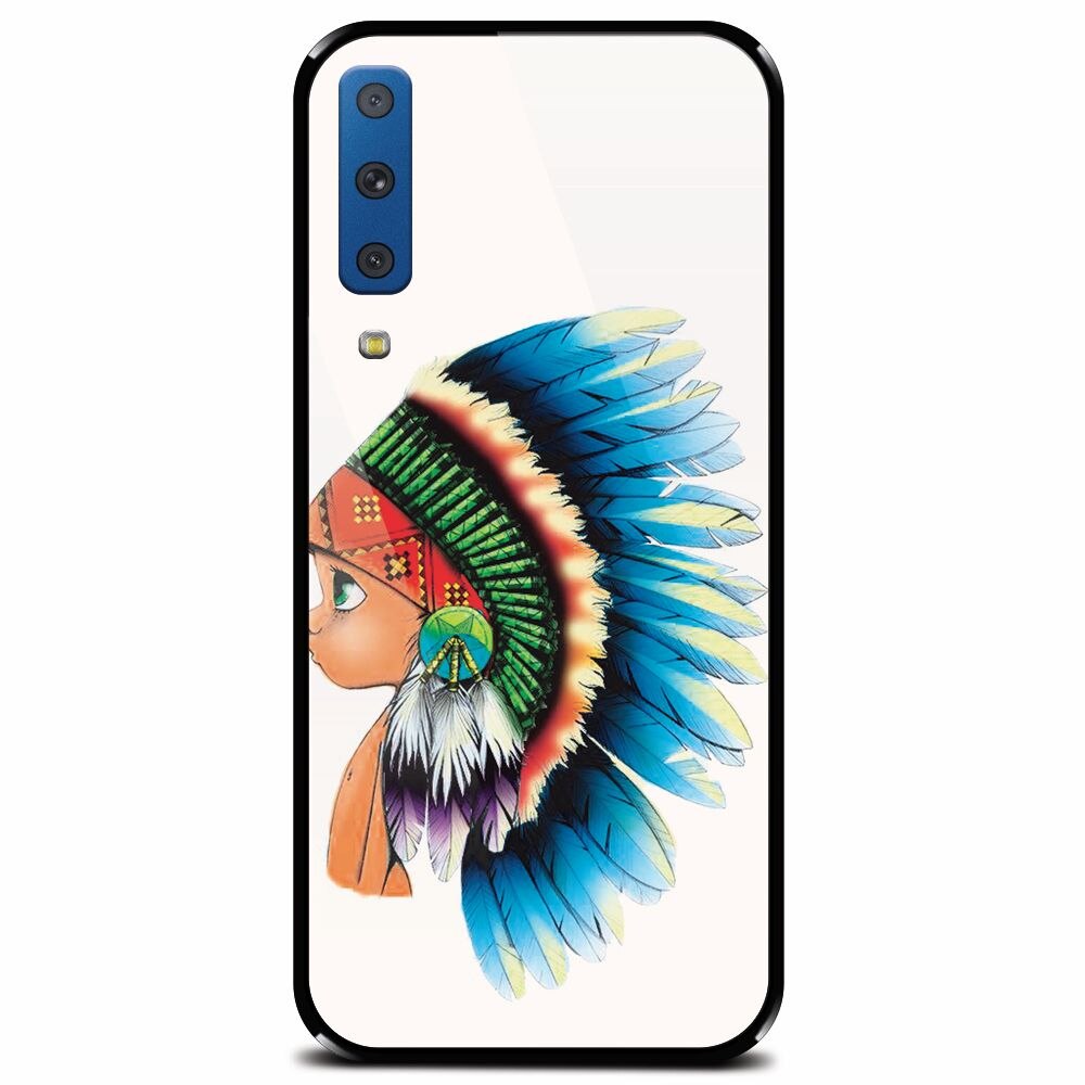 Husa din sticla securizata pentru Samsung Galaxy A7 (2018), Indian Boy