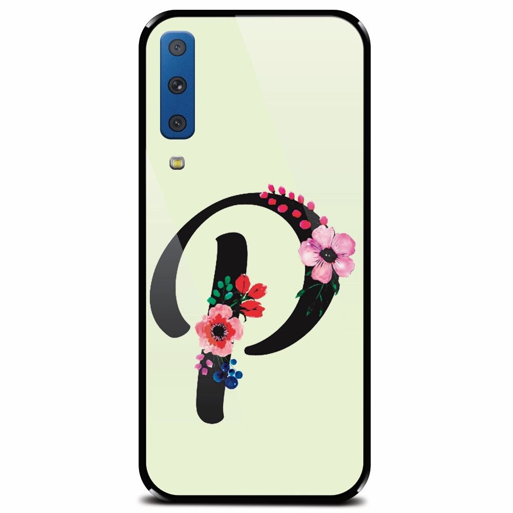 Husa din sticla securizata pentru Samsung Galaxy A7 (2018), Litera P