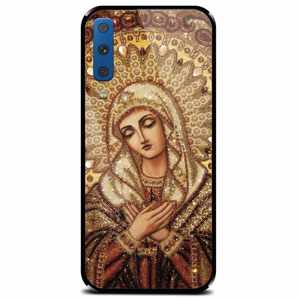 Husa din sticla securizata pentru Samsung Galaxy A7 (2018), Maica Domnului