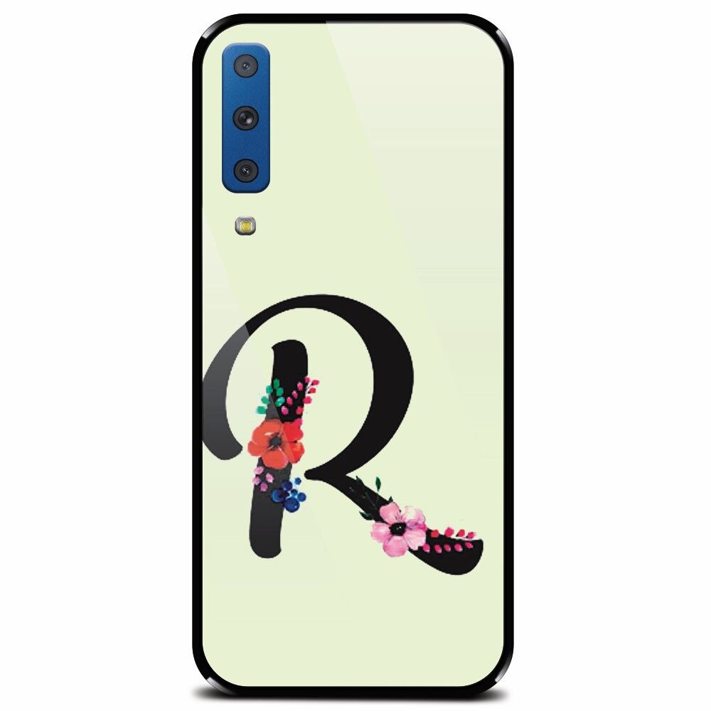 Husa din sticla securizata pentru Samsung Galaxy A7 (2018), Litera R