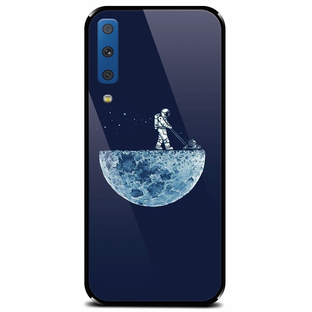Husa din sticla securizata pentru Samsung Galaxy A7 (2018), Astronaut 101